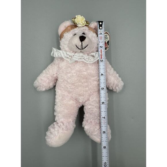 2003 MARCH OF DIMES Plushland Pink Beanie Teddy Bear Sugar N Spice I Love Mom 8” - Picture 6 of 9